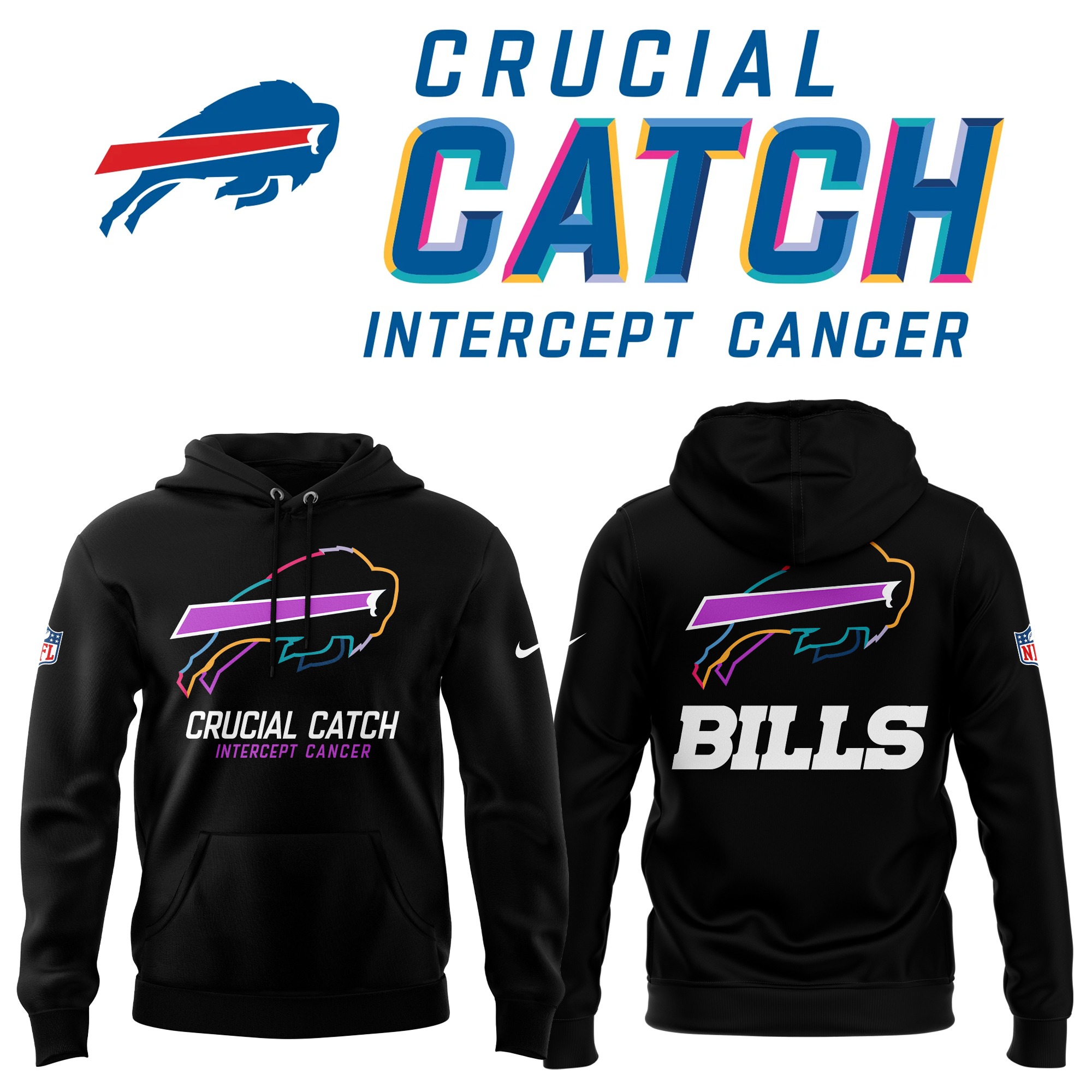 Buffalo Bills Limited Edition 2024 NFL Crucial Catch Hoodie